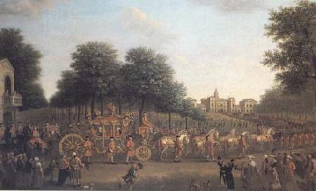 John Wootton George III's Procession to the Houses of Parliament (mk25) Sweden oil painting art